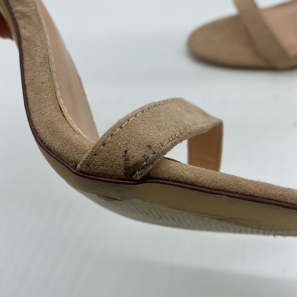 Olivia Ferragamo High Heels Stilettos Crystal Jeweled Ankle Strap Tan Womens 8 - Picture 12 of 17